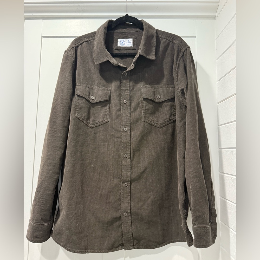 Hurley‎ Chocolate Brown Corduroy Button-Down Shirt